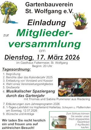 Plakat Mitgliederversammlung